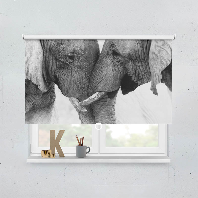 Plissee Motiv Afrika Lefanten