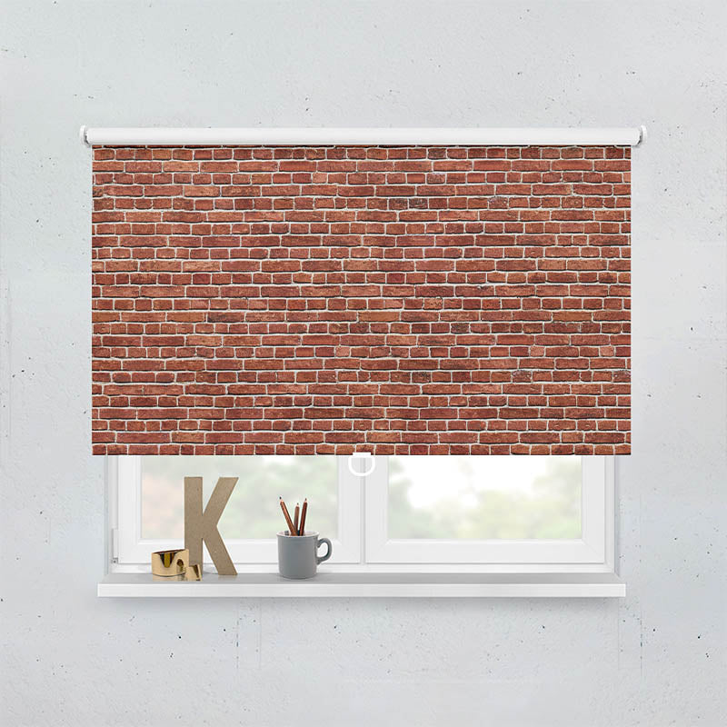 Plissee Motiv Alte Rote Ziegelmauer