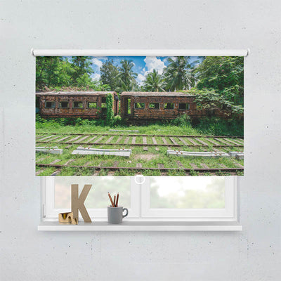 Plissee Motiv Alter Zug im Dschungel