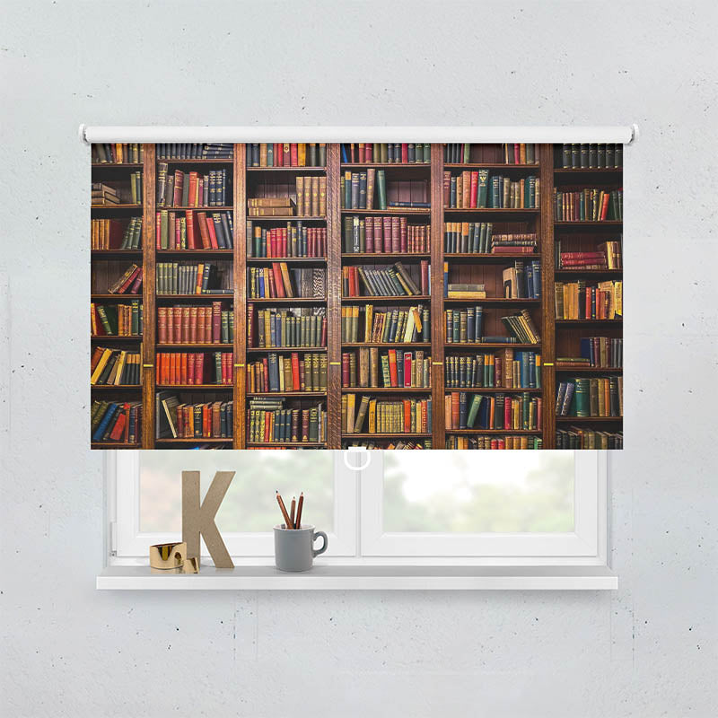 Plissee Motiv Altes Beucherregal