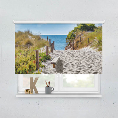 Plissee Motiv Weg zum Strand