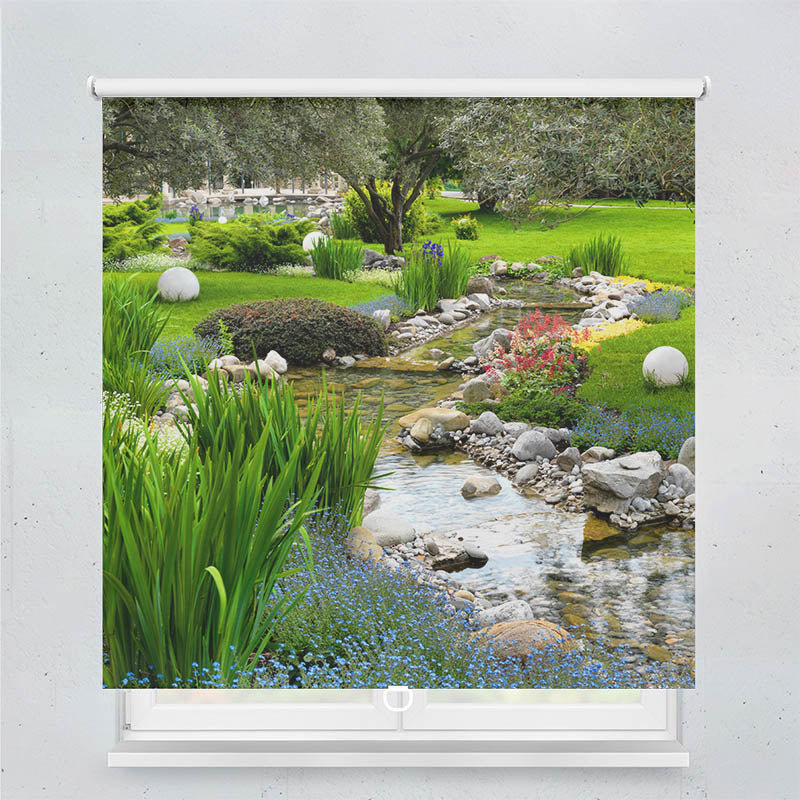 Plissee Motiv Wunderschoener Garten