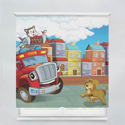 Plissee Motiv Feuerwehr