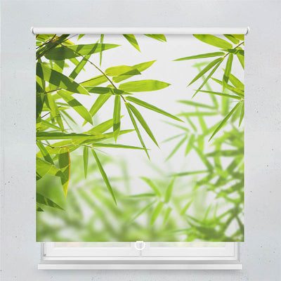 Plissee Motiv Bambusblaetter Spa Wellness