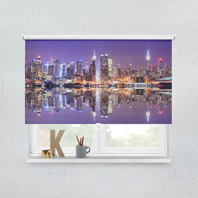 Plissee Motiv Skyline Manhatten Nacht