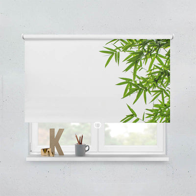 Plissee Motiv Bambusblaetter Freigestellt