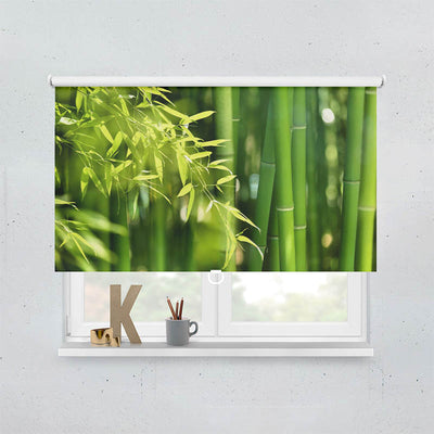 Plissee Motiv Bambus Strauch