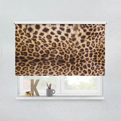 Plissee Motiv Leopardenmuster
