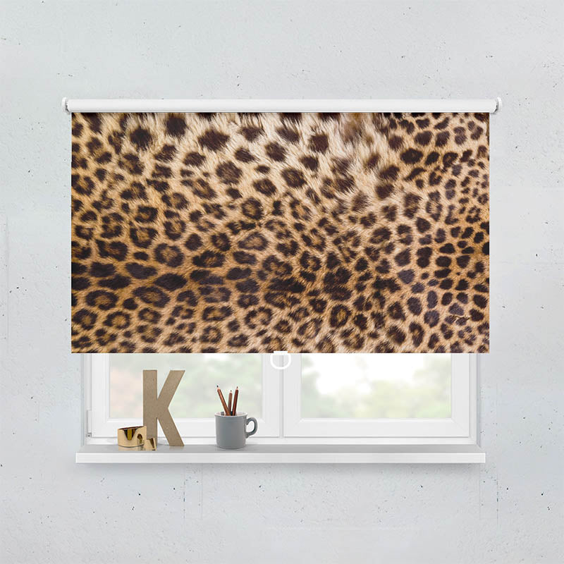 Plissee Motiv Leopardenmuster