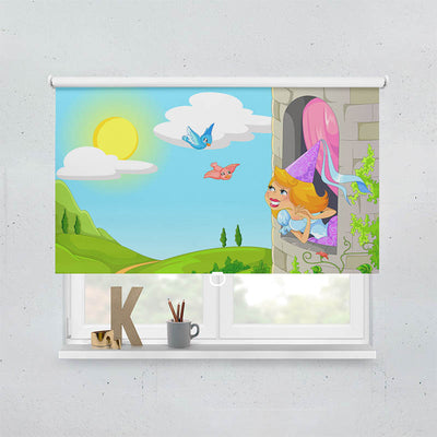 Plissee Motiv Prinzessin im Turm