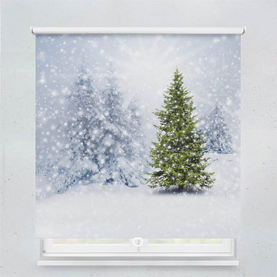 Plissee Motiv Tannenbaum Winter