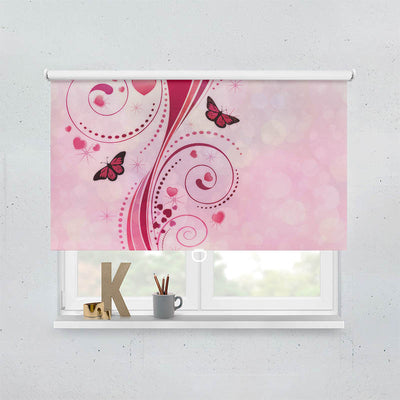 Plissee Motiv Schmetterlinge Grafik