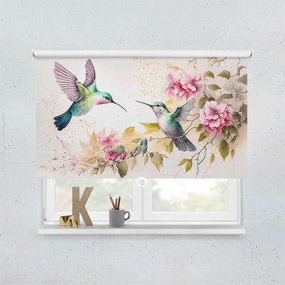 Plissee Motiv Kolibri Gemalt