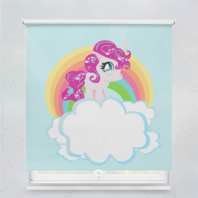 Plissee Motiv Pony auf der Wolke