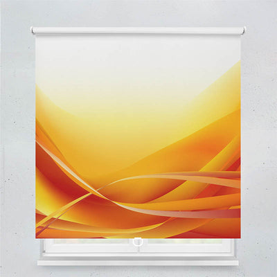 Plissee Motiv Abstrakte Wellen Orange