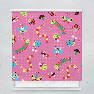 Plissee Motiv Raupen und Schmetterlinge