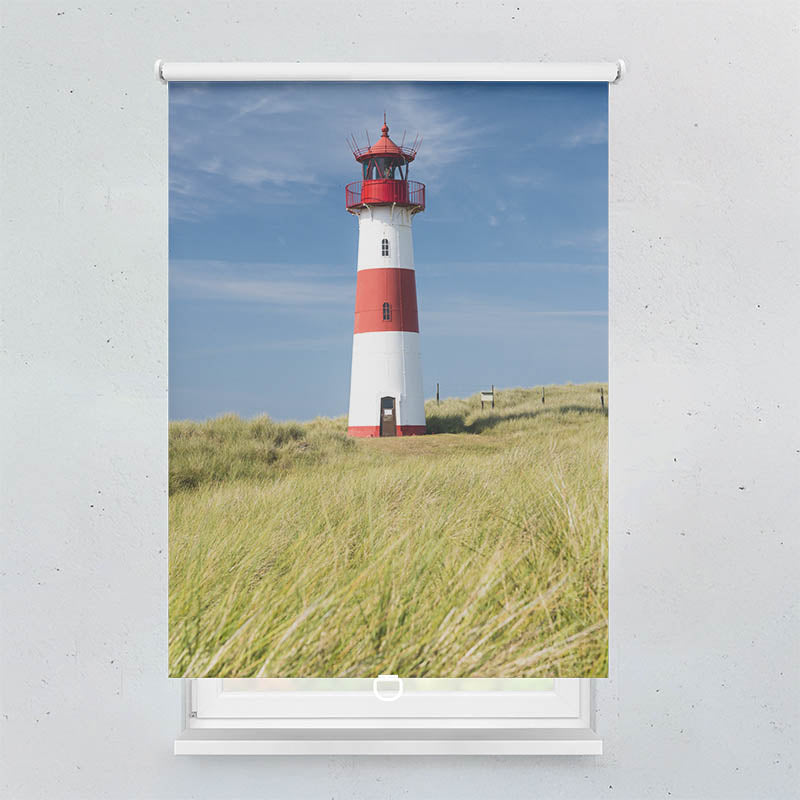 Plissee Motiv Leuchtturm Duene