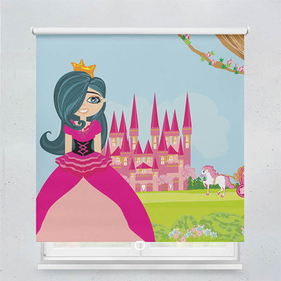 Plissee Motiv Prinzessin vor dem Schloss