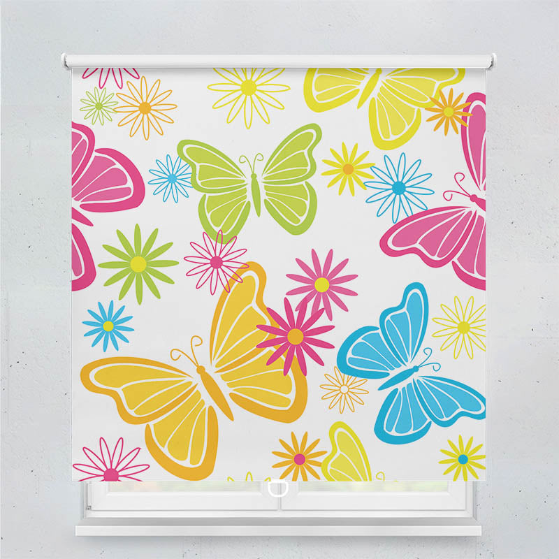 Plissee Motiv Schmetterlinge Grafik