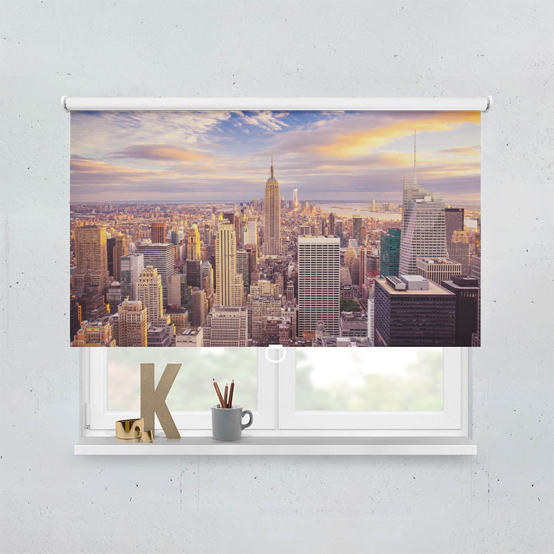 Plissee Motiv Sunset New York City Skyline