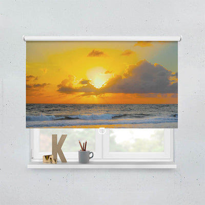 Plissee Motiv Sonnenuntergang Meer