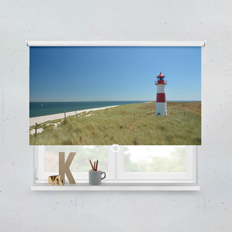 Plissee Motiv Leuchtturm Meer