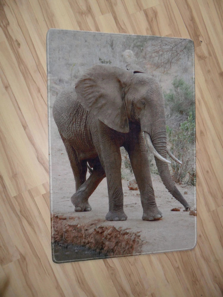 Vorleger Foto-Teppich mit Elefant bedruckt
