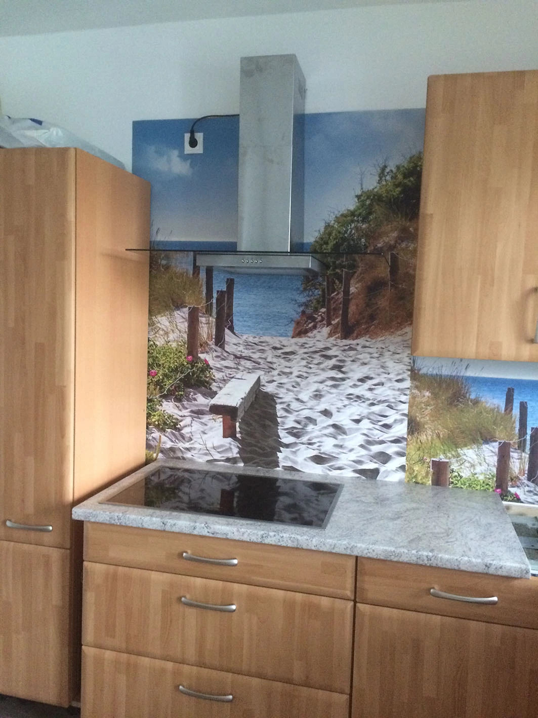 Bedruckter Foto-Vinylboden statt auf dem Fußboden als Wandbehang mit Motiv einer Düne an der Ostsee bedruckt 