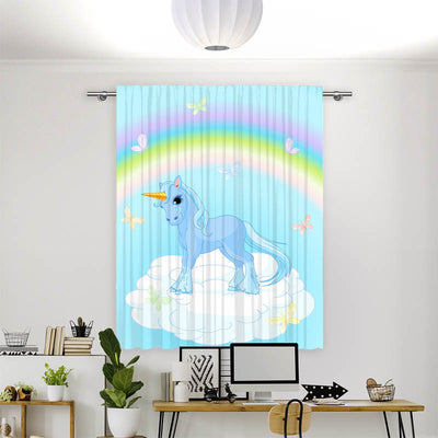 Vorhang Motiv Einhorn auf der Wolke