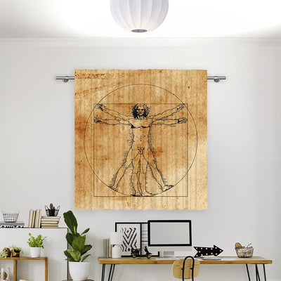 Vorhang Motiv Vintage Vitruvian Man