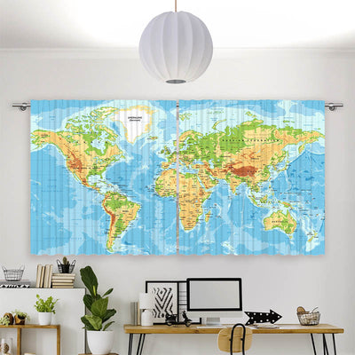 Vorhang Motiv Weltkarte