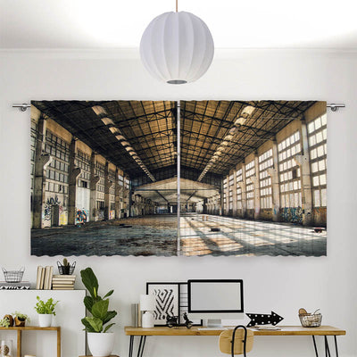Vorhang Motiv Verlassene Industriehalle