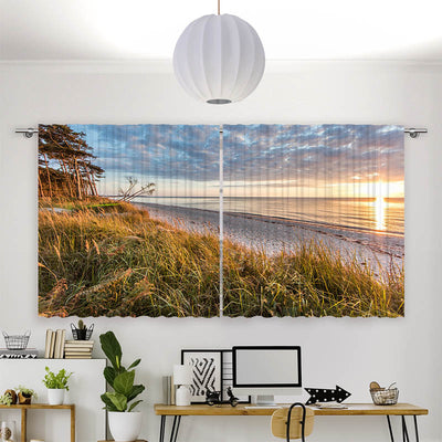 Vorhang Motiv Sonnenuntergang am Meer