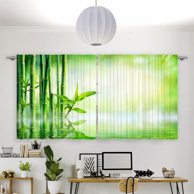 Vorhang Motiv Bambus Wasser