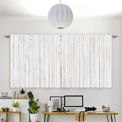 Vorhang Motiv Hintergrund Weisse Holzlatten