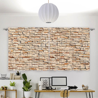Vorhang Motiv Moderne Steinmauer