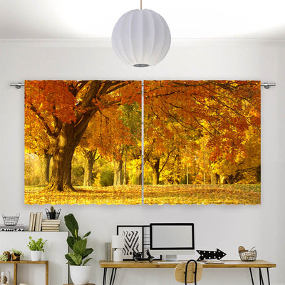 Vorhang Motiv Allee im Herbst