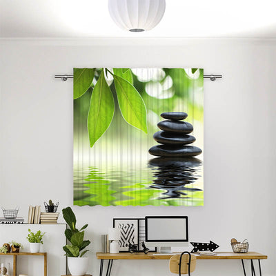 Vorhang Motiv Schwarze Steine