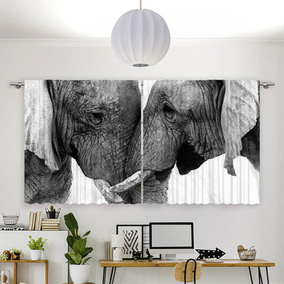 Vorhang Motiv Afrika Lefanten