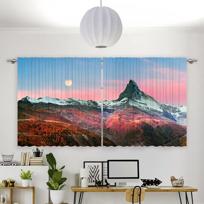 Vorhang Motiv Matterhorn in den Alpen im Herbst