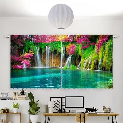 Vorhang Motiv Wasserfall in Kroatien