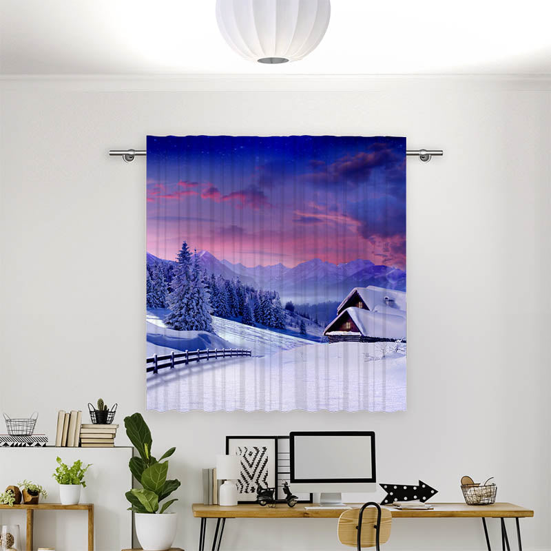 Vorhang Motiv Winterlandschaft