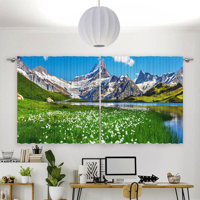 Vorhang Motiv Schweizer Alpen Bachalpsee