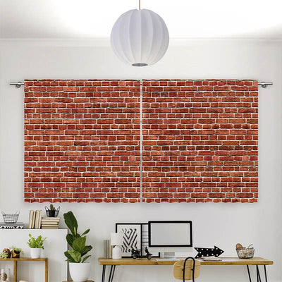 Vorhang Motiv Alte Rote Ziegelmauer