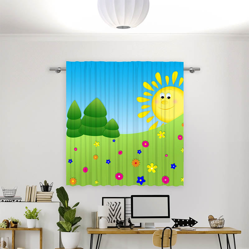 Vorhang Motiv "Sonne und Wiese"