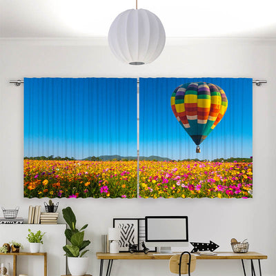Vorhang Motiv Blumenwiese Ballon