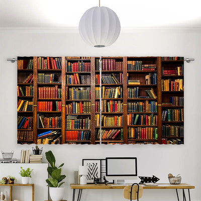 Vorhang Motiv Altes Beucherregal