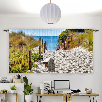 Vorhang Motiv Weg zum Strand