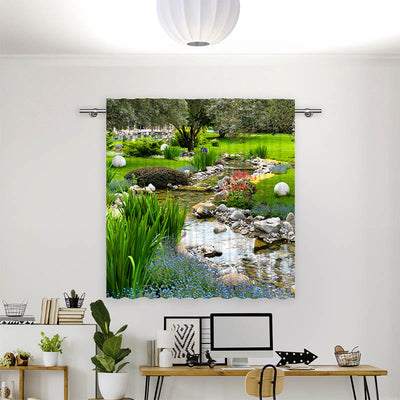 Vorhang Motiv Wunderschoener Garten