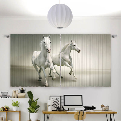 Vorhang Motiv Pferde Schimmel
